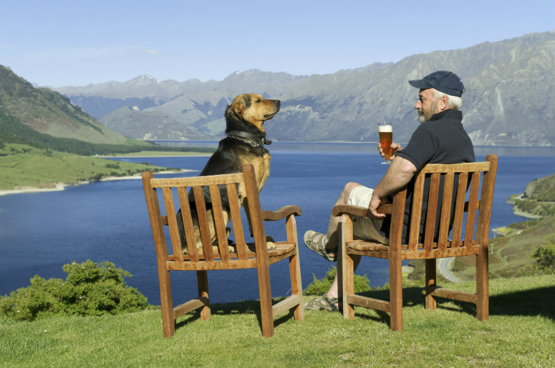 Dog and Beer Silverpine Lodge Wanaka