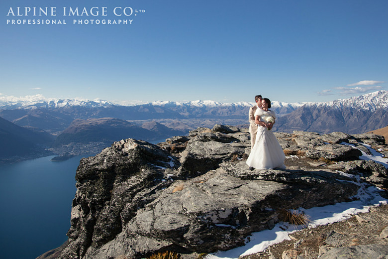 This bride and groom image was supplied by the Alpine Image Company