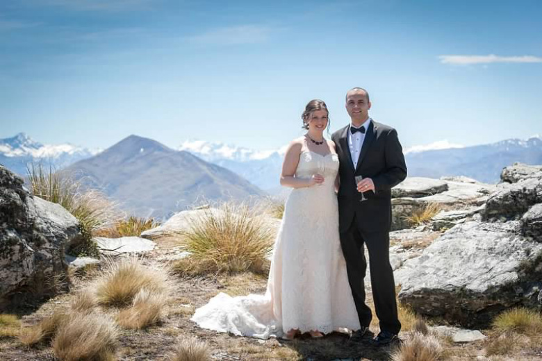 Frank and Aileen exclusive heli-wedding & honeymoon, Queenstown, New Zealand
