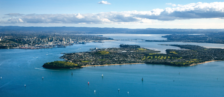 Auckland's Hauraki Gulf from Rangitoto Island