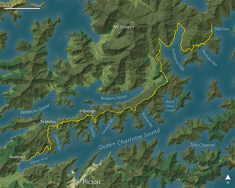 Queen Charlotte track map