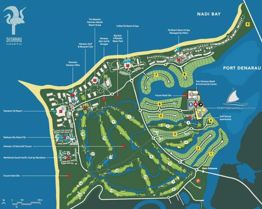 A Map of Denarau Island - Luxury Adventures